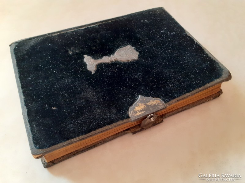 Antik csatos kis imakönyv 1909 régi könyv