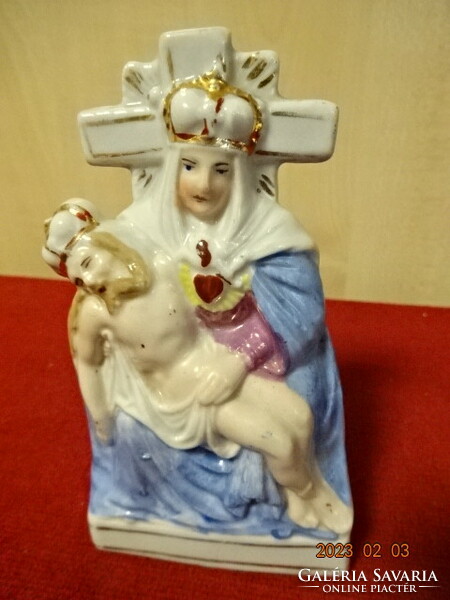 Orosz porcelán figura, kézzel festett Görög katolikus szentek. Jókai.