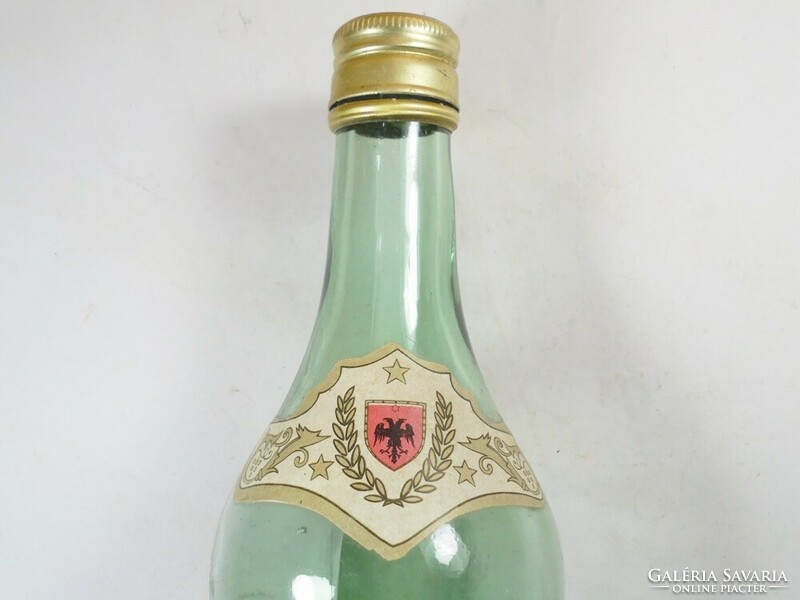 Régi retro üveg palack Skenderbeu Brandy Albánia - 1980-as évek