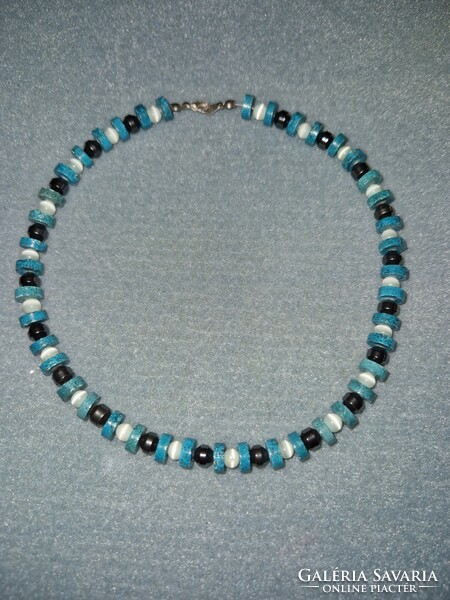 Multi chakra necklace with turquoise - many many handmade jewelry
