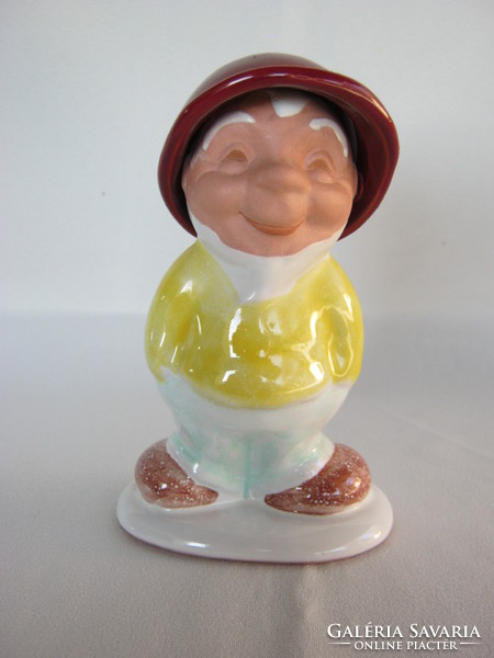 Signed ceramic two-faced dwarf