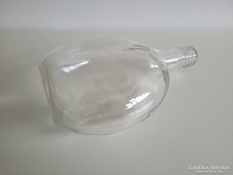 Old ham glass colorless 2 liter vintage bottle