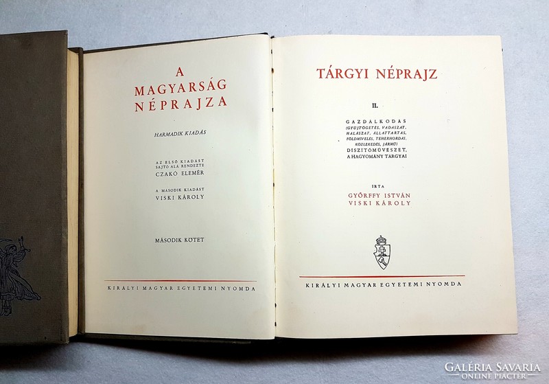 1941-43 A MAGYARSÁG NÉPRAJZA I - IV / A magyarság tárgyi néprajza — A magyarság szellemi néprajza