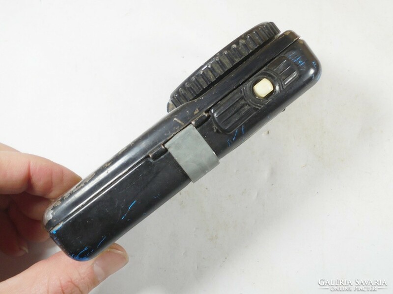 Old retro portable flashlight flashlight flat approx. 1970s