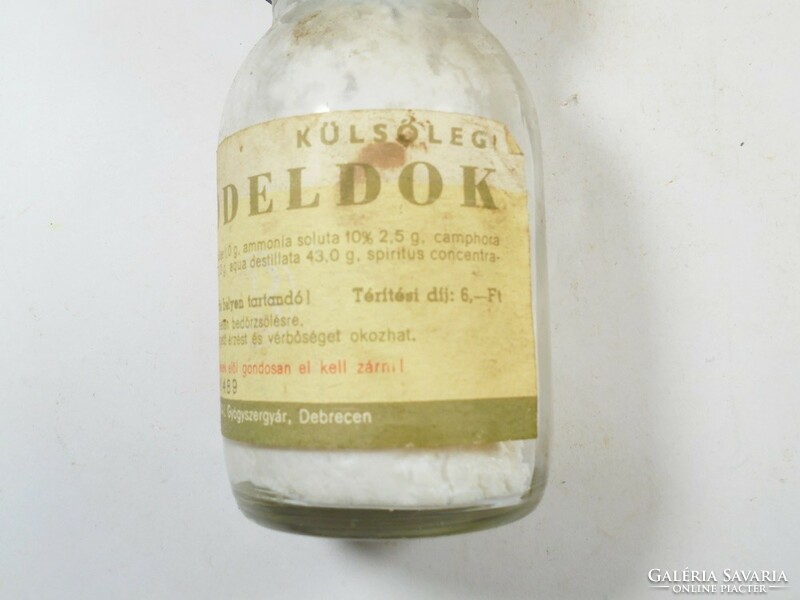 Old retro Opodeldok ointment biogal pharmaceutical factory in Debrecen - 1980s