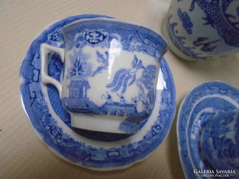 Kék- fehér keleti Jingdezhen porcelán váza szép hibátlan darab