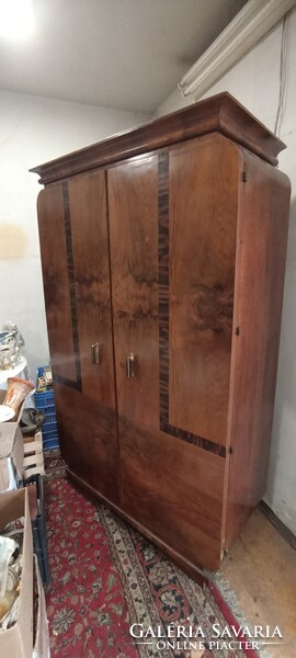 Pair of Art Deco two-door wardrobes