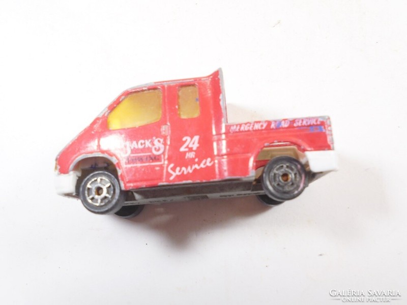 Retro toy majorette ford transit jack's towing car truck approx. 1970s-80s