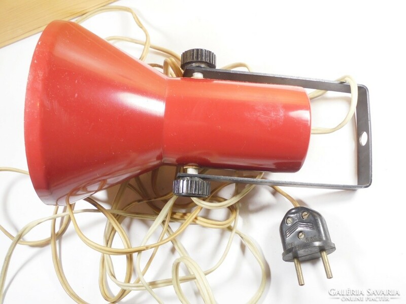 Lamp wall adjustable spot lamp e27 socket, Hungarian production, painted metal shade - from the 1970s
