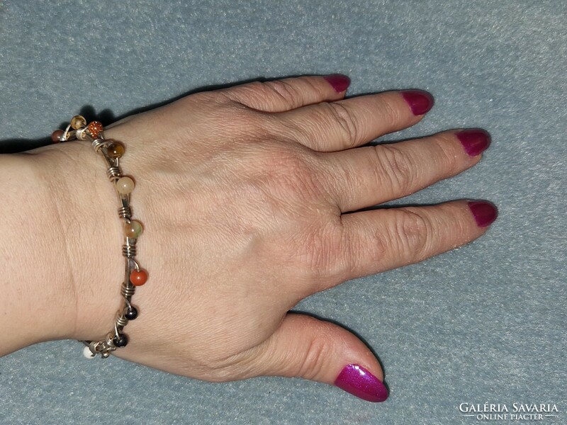 Chakra gemstone 925% /sterling/ silver bracelet