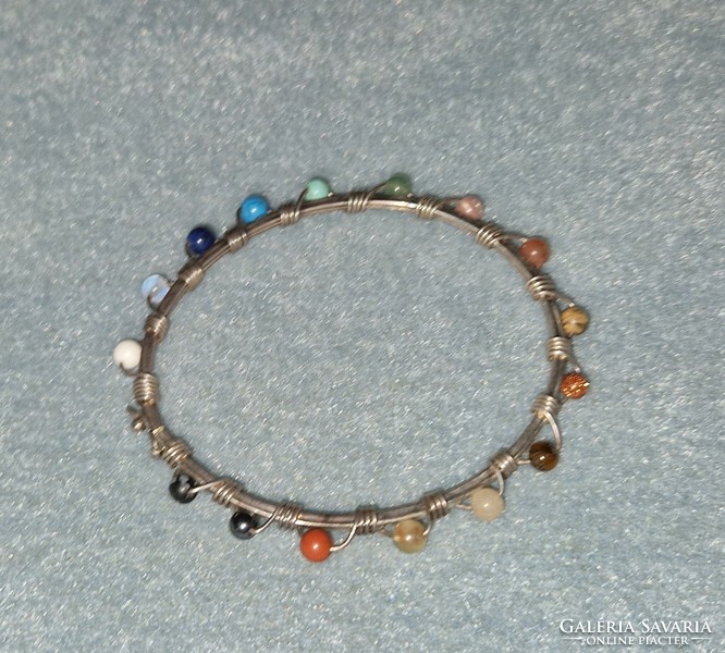 Chakra gemstone 925% /sterling/ silver bracelet