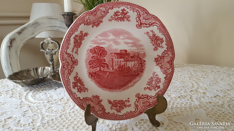 Beautiful johnson bros England faience, small side dish with a castle scene