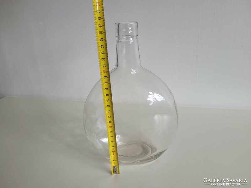Régi sonkaüveg színtelen 2 literes vintage palack