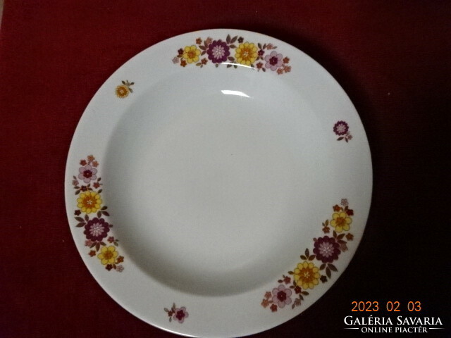Alföldi porcelain deep plate with a flower pattern. Jokai.
