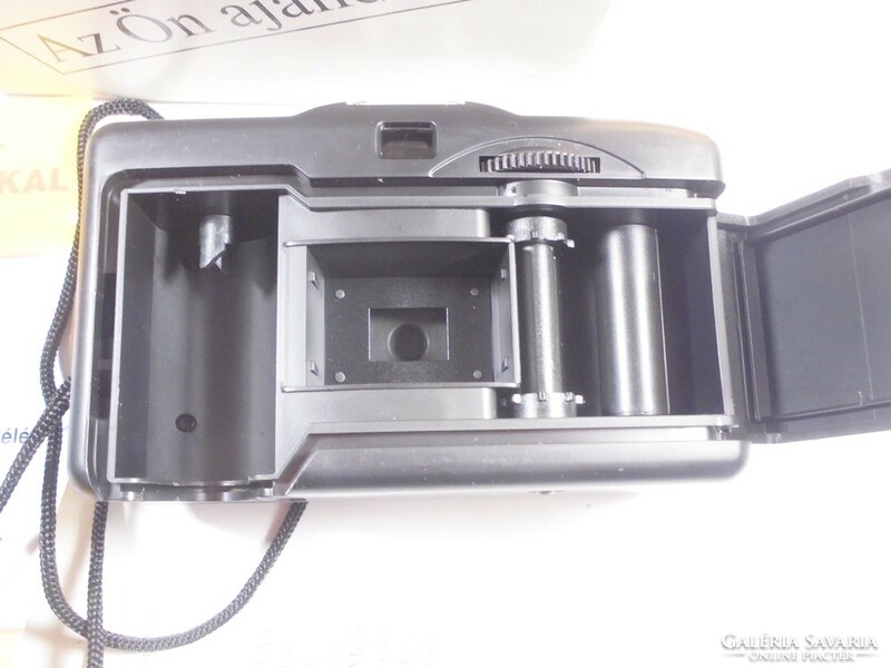 Retro old camera in camera case - sc-911 - from the 1990s