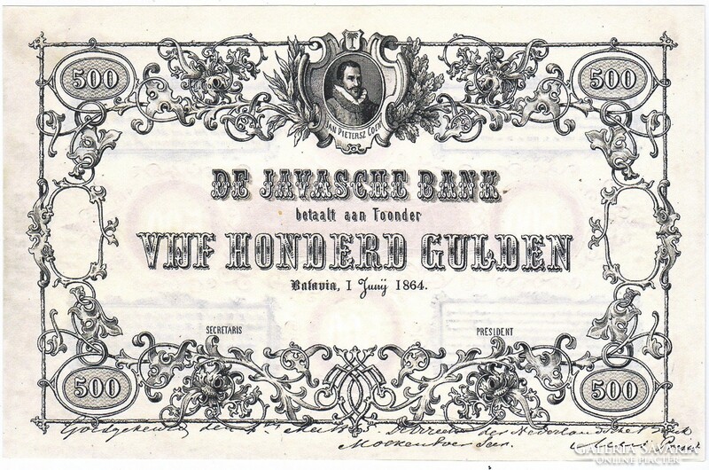 Holland Kelet-India 500 gulden 1864 REPLIKA