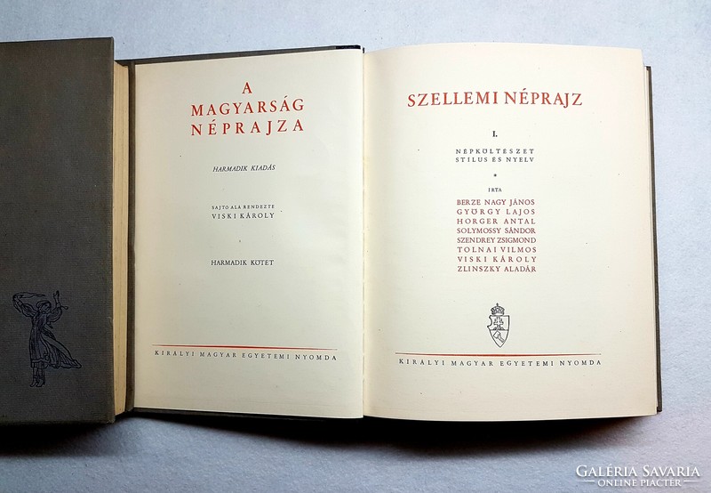 1941-43 A MAGYARSÁG NÉPRAJZA I - IV / A magyarság tárgyi néprajza — A magyarság szellemi néprajza