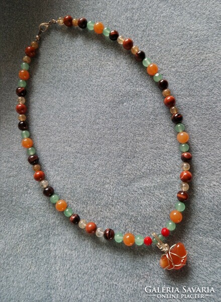 Multi chakra necklace with carnelian! - Lots and lots of handmade jewelry