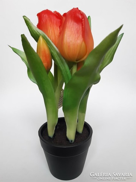 Bájos művirág - élethű tulipán cserépben