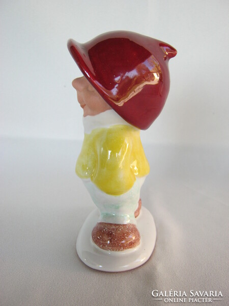 Signed ceramic two-faced dwarf