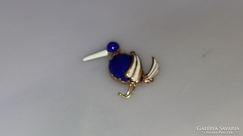 Bijouterie briss badge with blue spinel stone + gilding.