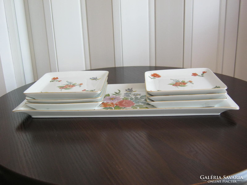 Hollóház porcelain cake or sandwich set for 6 people