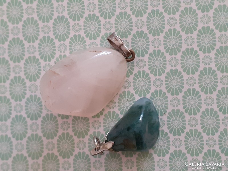 Old mineral pendant 2 pcs