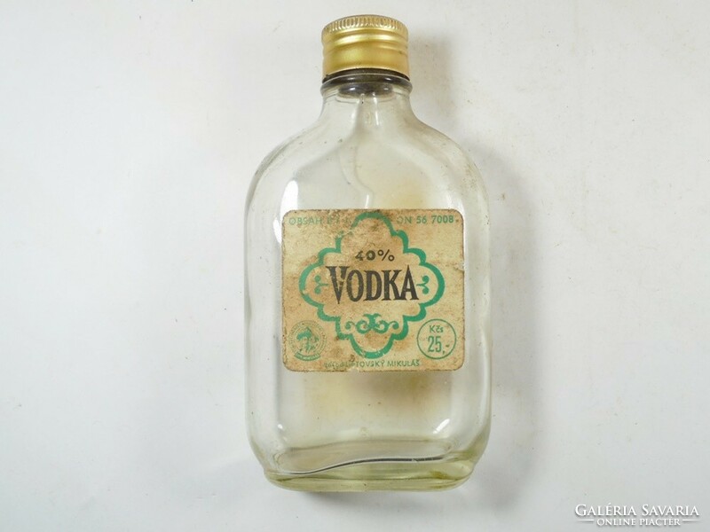 Old retro glass bottle of vodka Liptovsky Santa Czechoslovakia - 1980s