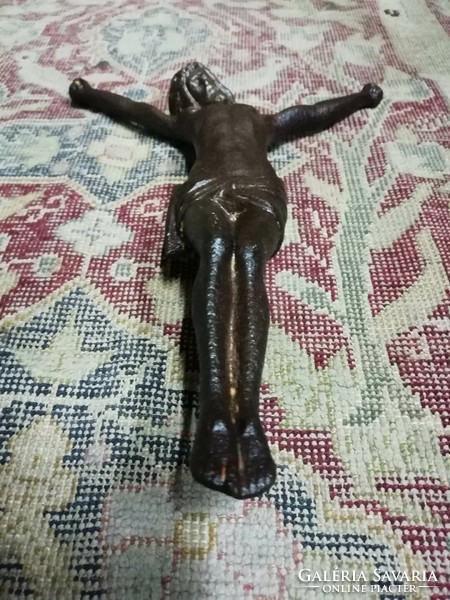 Small corpus, beautiful cast iron Jesus from a church or chapel, 19th century piece