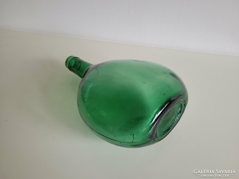 Old 3 liter ham glass green dark green vintage glass bottle