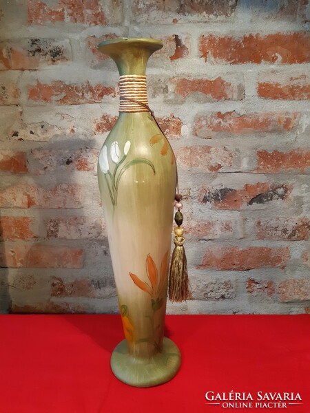 Egyedi kézi festéses fa váza 49 cm