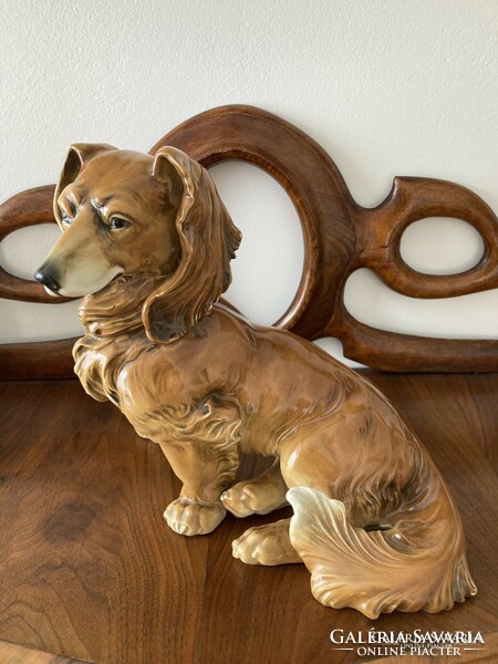 Ens porcelain figurine, large dachshund