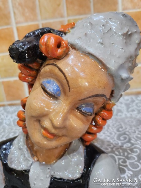 Sándor Horváth art deco ceramic rarity bust
