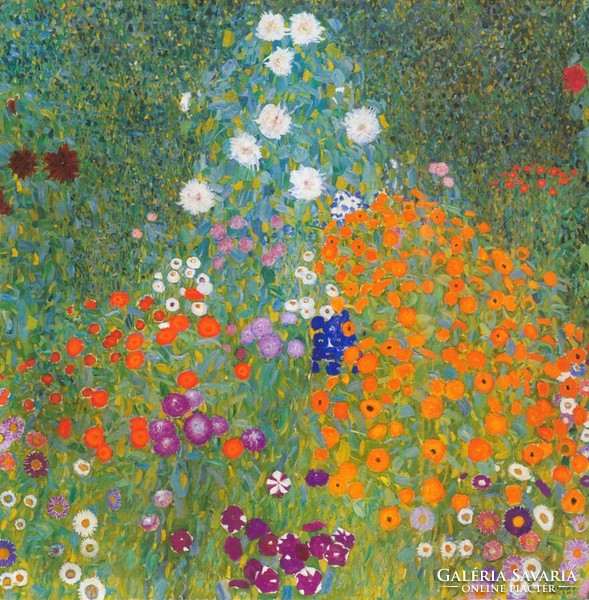 Klimt - Virágoskert - vakrámás vászon reprint