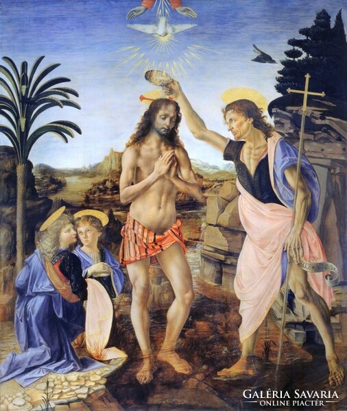 Leonardo da Vinci - Baptism of Christ - reprint