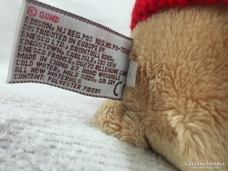 Piros,pulcsis világos-drapp maci  GUND márka
