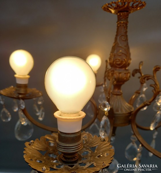 Crystal chandelier with 5 globe bulbs