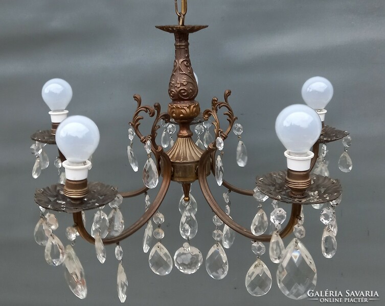 Crystal chandelier with 5 globe bulbs