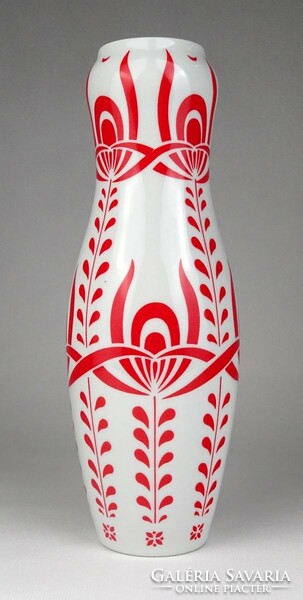1L455 Régi ritka retro jelzett Zsolnay porcelán váza 24.5 cm