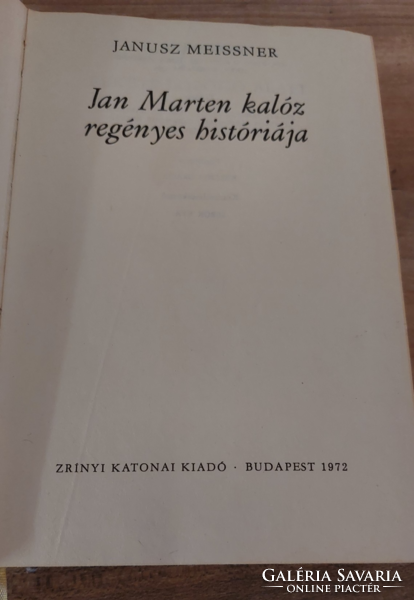 Janusz Meissner  Jan Marten kalóz regényes históriája - könyv