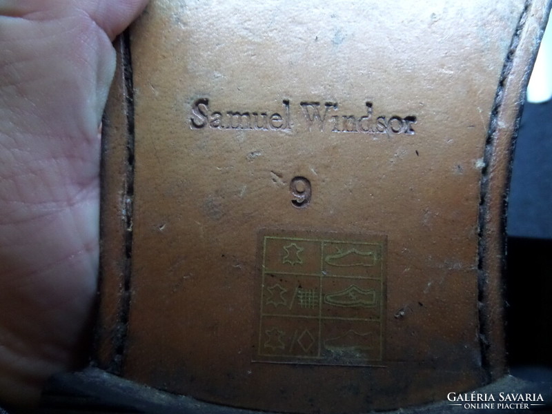 Samuel windsor (original) leather size 43 bth: 28 cm men's luxury ankle shoes / ankle boots