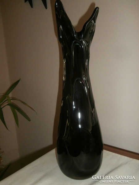 Bordó Óriás! vastag falú váza 43cm- 2kg
