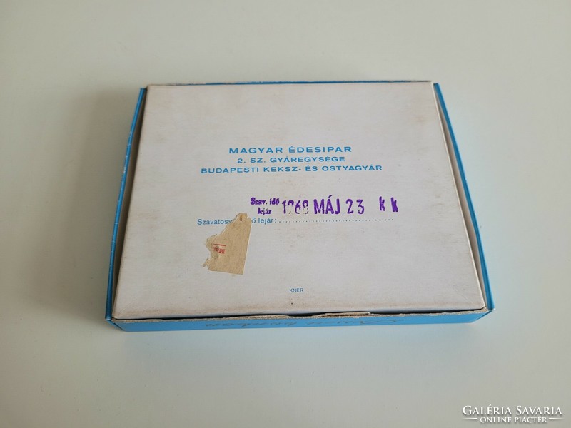 Régi retro édesipari Dessert bonbon rózsás doboz papírdoboz 1968