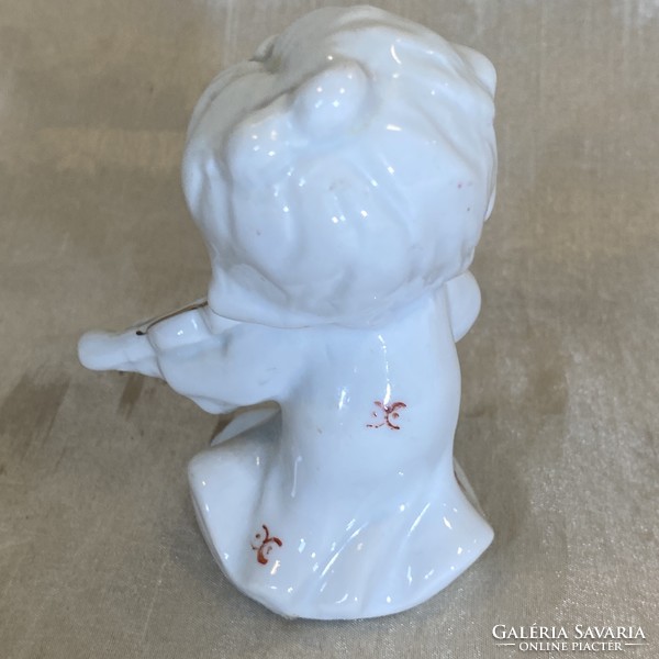 Antik kínai porcelán, hegedülő angyalka