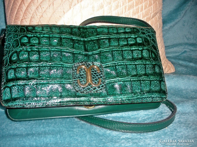 Emerald green bag, retro