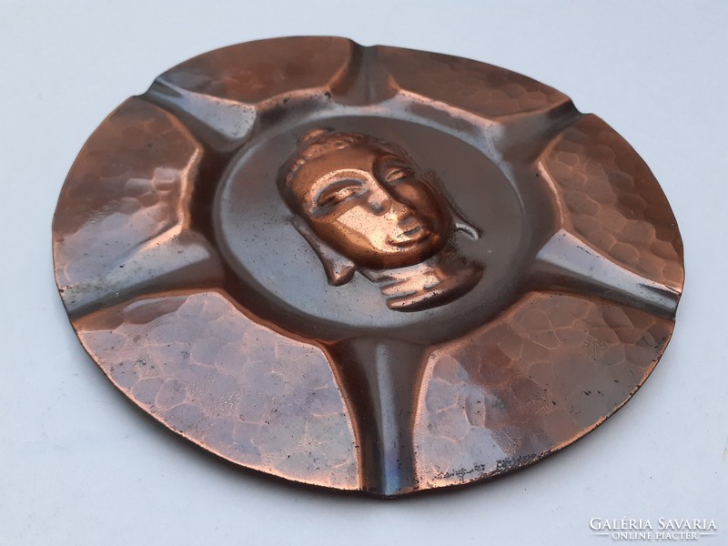 Buddha head metal wall plate old wall decoration 15 cm