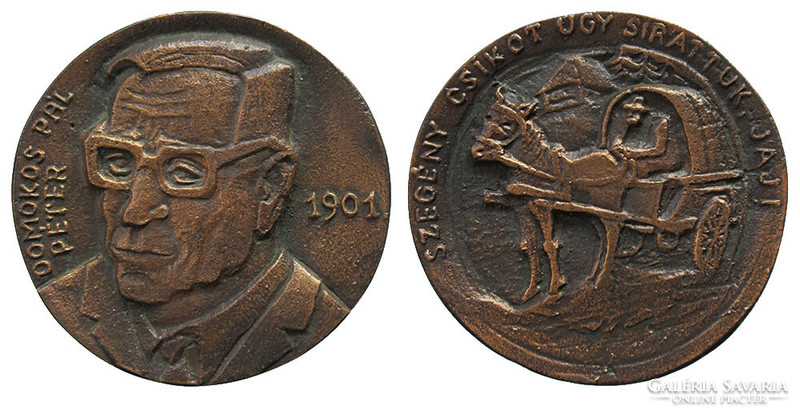 Ba: Péter Pál Domokos memorial medal /teacher, historian, ethnographer/