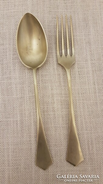 Serving fork and spoon - alpaca