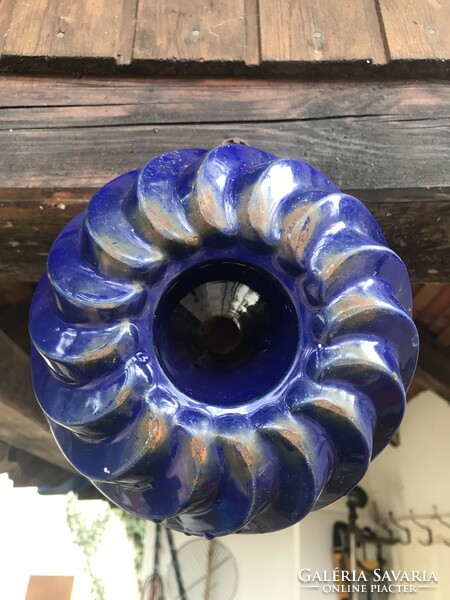 Régi kék zománcos kuglóf forma