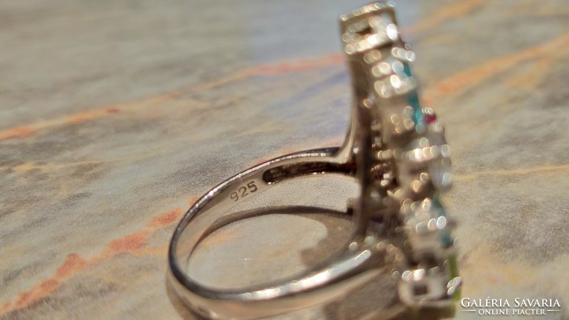 Monumentális egyedi jelzett ezüstgyűrű 18mm